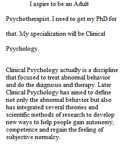 Senior Seminar in Psychology Career Review Paper